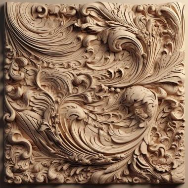 Patterns and decorations stl fabric 1 3d model